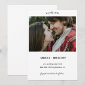 Einfaches Minimalistisches Save the Date Foto (Vorne/Hinten)