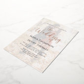 Einfaches Minimalistisches Schwarz-Text-Foto Folieneinladung (Gedreht)