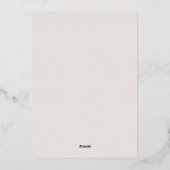 Einfaches Minimalistisches Schwarz-Text-Foto Folieneinladung (Rückseite)