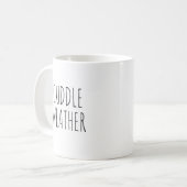 Einfaches Minimalistisches Schwarz-Weiß-Cuddle-Wet Kaffeetasse (Vorderseite Links)