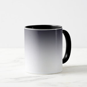 Einfaches minimalistisches Schwarz-Weiß-Ombre Tasse