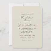 Einfaches Minimalistisches Schwarz-weißes modernes Einladung (Vorderseite)