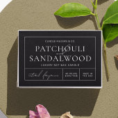 Einfaches Minimalistisches schwarzes Rechteck Lebensmitteletikett