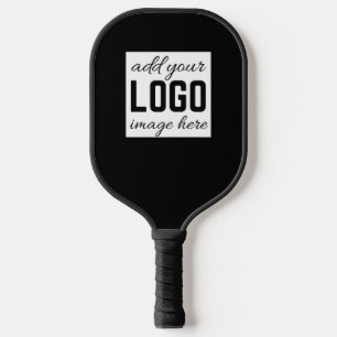 Einfaches Minimalistisches Schwarzweiß-Logo Pickleball Schläger