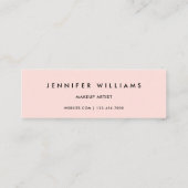 Einfaches Minimalistisches Script Rosa Schwarz Mini Visitenkarte (Rückseite)