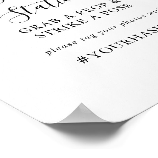 Einfaches Minimalistisches Selfstation-Zeichen Poster (Ecke)