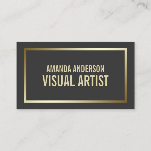 Einfaches Minimalistisches Silber| Visitenkarte (Vorderseite)