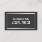 Einfaches Minimalistisches Silber | Visitenkarte (Vorderseite)