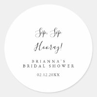 Einfaches Minimalistisches Sip-Hooray-Brautparty