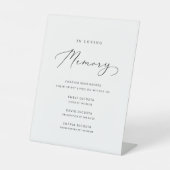 Einfaches Minimalistisches Skript bei der Hochzeit Sockelschild (Vorderseite)