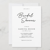 Einfaches Minimalistisches Skript-Brautparty Einladung (Vorderseite)