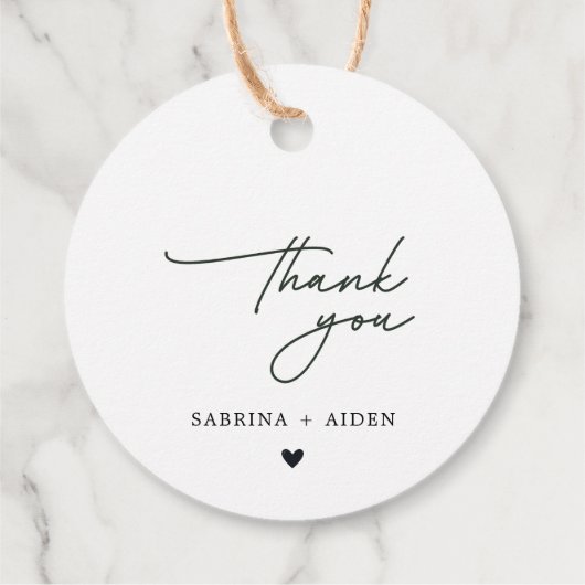 Einfaches Minimalistisches Skript-Brautparty Geschenkanhänger (Rückseite)