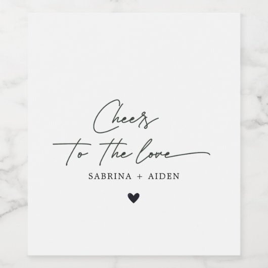 Einfaches Minimalistisches Skript "Cheers to the L Weinetikett (Einzelnes Label)