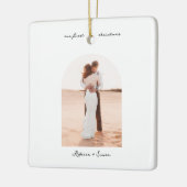 Einfaches Minimalistisches Skript Foto Boho Bogen Keramikornament (Links)