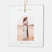 Einfaches minimalistisches Skript Foto Boho Bogen Keramikornament (Links)
