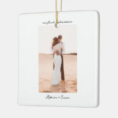 Einfaches Minimalistisches Skript-Foto Keramikornament (Links)