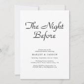 Einfaches Minimalistisches Skript Hochzeit Probe D Einladung (Vorderseite)