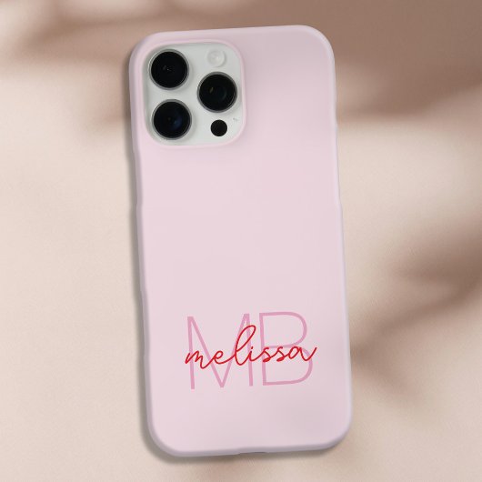 Einfaches Minimalistisches Skript Initial Monogram Case-Mate iPhone Hülle