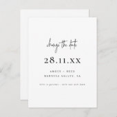 Einfaches Minimalistisches Skript-Schriftart Änder Ankündigungspostkarte (Vorne/Hinten)