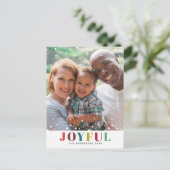 Einfaches Minimalistisches Technicolor Freudendes Postkarte (Stehend Vorderseite)