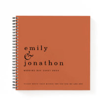 Einfaches Minimalistisches Terracotta Wedding Gues