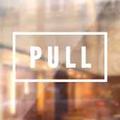 Einfaches Minimalistisches Türschild Fensteraufkleber (Blatt 2)