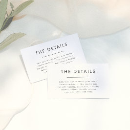 Einfaches Minimalistisches Typografie-Brautparty Begleitkarte