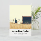 Einfaches Minimalistisches Typografie-Foto Save th Save The Date (Stehend Vorderseite)