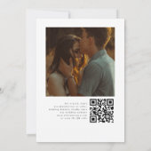 Einfaches Minimalistisches Typografie-Hochzeitssze Einladung (Rückseite)