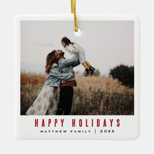 Einfaches Minimalistisches und modernes Foto Keramikornament (Vorderseite)