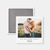 Einfaches Minimalistisches und modernes Foto Magnet (Vorderseite/Rückseite)