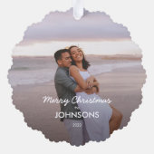 Einfaches Minimalistisches Weihnachtskuppel Foto Ornament Karte (Rückseite)