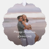 Einfaches Minimalistisches Weihnachtskuppel Foto Ornament Karte (Vorderseite)