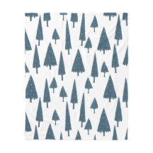 Einfaches Minimalistisches Winter Blue Pine Tree M