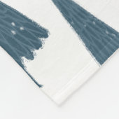 Einfaches Minimalistisches Winter Blue Pine Tree M Fleecedecke (Ecke)