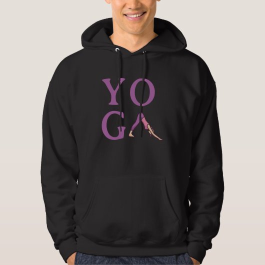 Einfaches Minimalistisches Yoga 1 Hoodie (Vorderseite)