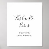 Einfaches Minimalistisches Zeichen für diese Kerze Poster (Vorne)