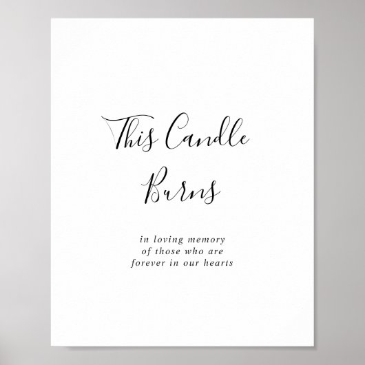 Einfaches Minimalistisches Zeichen für diese Kerze Poster (Vorne)