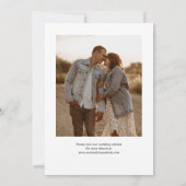 Einfaches Minimalistisches Zwei-Foto Save The Date (Rückseite)