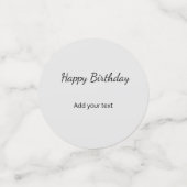 einfaches Minimum an Geburtstag hinzufügen Konfetti (Klein Vorderseite)