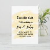 Einfaches Minimum an Ort und Stelle Save the Date Einladung (Stehend Vorderseite)