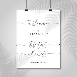 Einfaches Minimum an Skript-Brautparty Begrüßungsz Poster