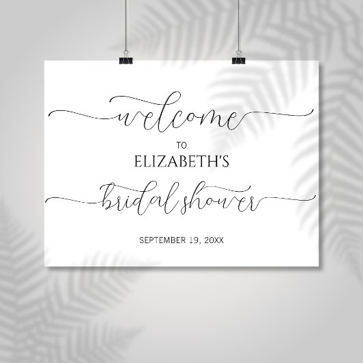 Einfaches Minimum an Skript-Brautparty Begrüßungsz Poster