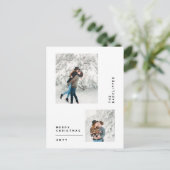 einfaches Minimum frohe Weihnachten Multi-Foto (Stehend Vorderseite)