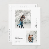einfaches Minimum frohe Weihnachten Multi-Foto (Vorne/Hinten)