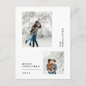 einfaches Minimum frohe Weihnachten Multi-Foto (Vorderseite)