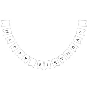 einfaches Minimum glücklicher Geburtstag CUSTOM Wimpelkette
