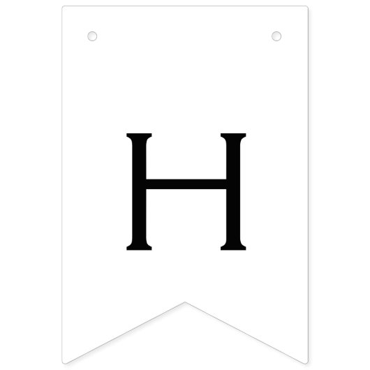 einfaches Minimum glücklicher Geburtstag CUSTOM Wimpelkette (Zweite Fahne)