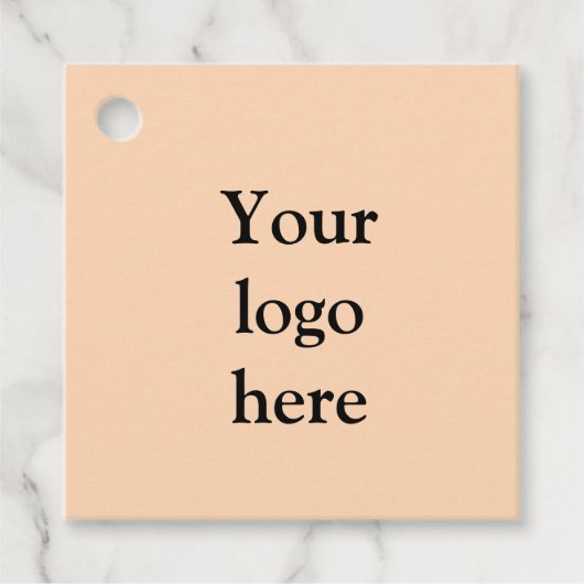 einfaches Minimum Hinzufügen von Logo Text Details Geschenkanhänger (Vorderseite)