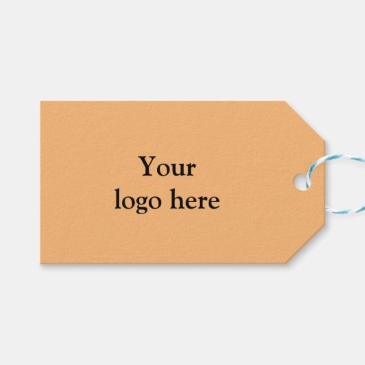 einfaches Minimum Hinzufügen von Logo Text Details Geschenkanhänger (Vorderseite (Horizontal))